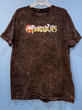 Konflic Thundercats Cartoon Logo Distressed Shirt Men Size 2XL